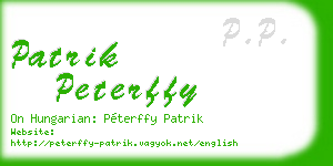 patrik peterffy business card