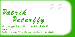 patrik peterffy business card